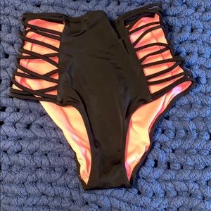 High waisted bikini bottom